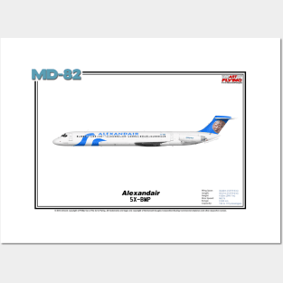 McDonnell Douglas MD-82 - Alexandair (Art Print) Posters and Art